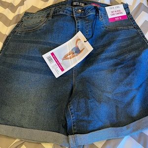 Faith jeans. Shorts. Women’s size 16. Sky hi rise with core control